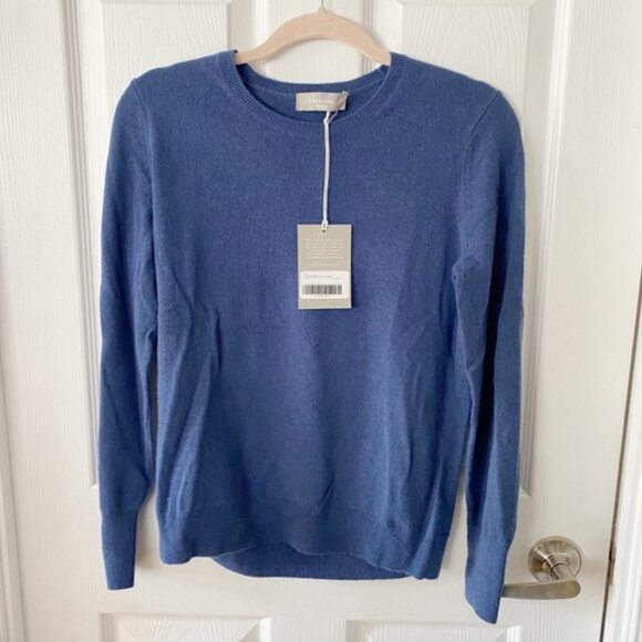 Everlane The Cashmere Crew Atlantic Blue Small - Picture 1 of 6